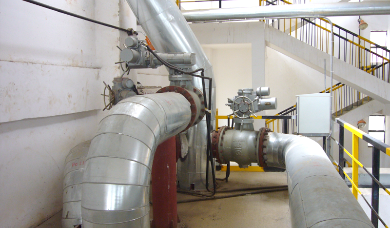 华银铝业沉降控制过滤粗液泵出口用电动半球阀